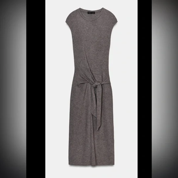 NWT Zara Soft Knotted Dress - Picture 7 of 13